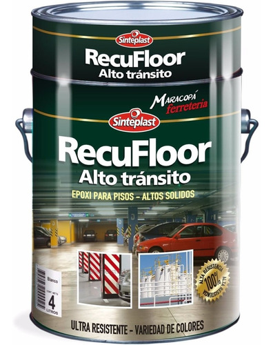 Pintura Pisos Epoxi Recufloor Sinteplast Blanco 4 Lts