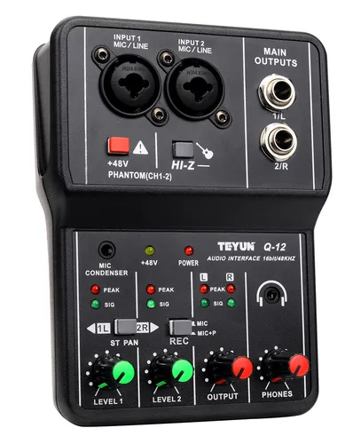 Mesa Mixer Placa De Som Teyun Q-12
