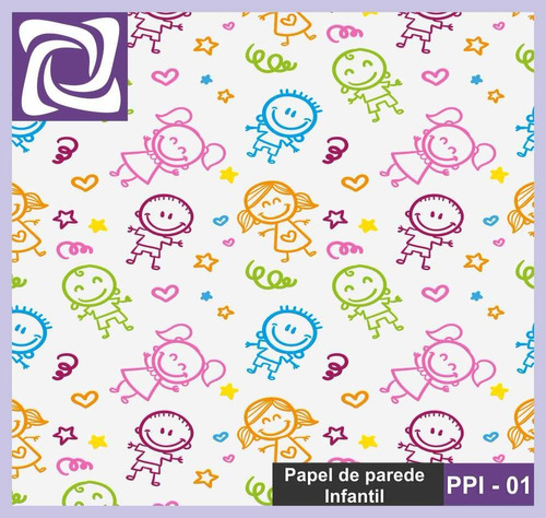 Papel Parede Adesivo Infantil Varios Modelos Especiais Cores