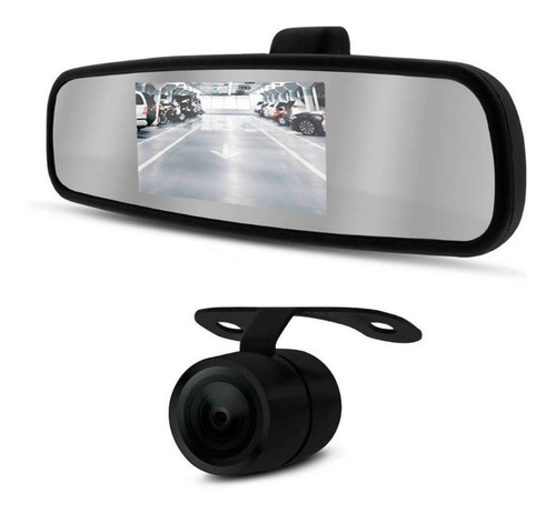 Imagem 5 de 6 de Retrovisor Com Display E Camera De Ré 2 Em 1 Vw Kombi