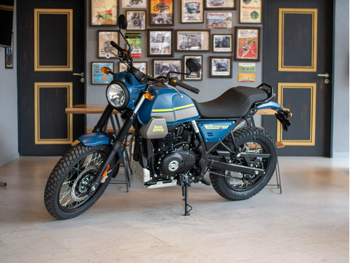 Imagen 8 de 25 de Royal Enfield Scram 411 Himalayan Skyline Blue Entrega Ya