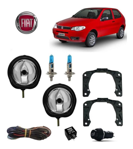 Farol De Milha Palio Fire 2018 Branca Pronto Instalação
