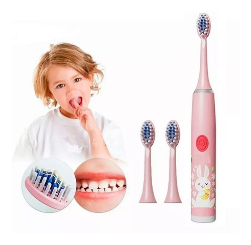Cepillo Dientes Dental Niños Eléctrico Recargable 2 Repuesto