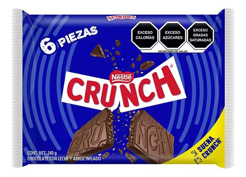 Crunch Chocolate C/leche Arroz Inflado Nestlé 48 Pz