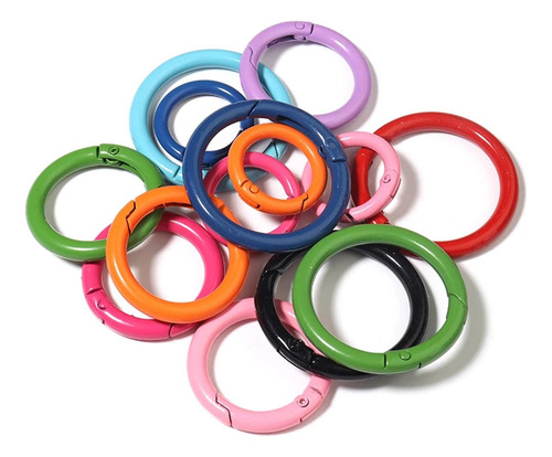30 Unids Multicolor Resorte Redondo Clip A Presión Gancho O