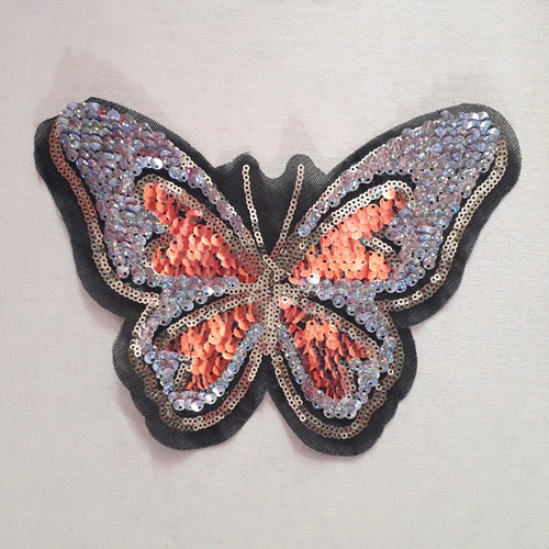 Ack-5184 Aplique Mariposa Lentejuelas Reversible Por 50unid