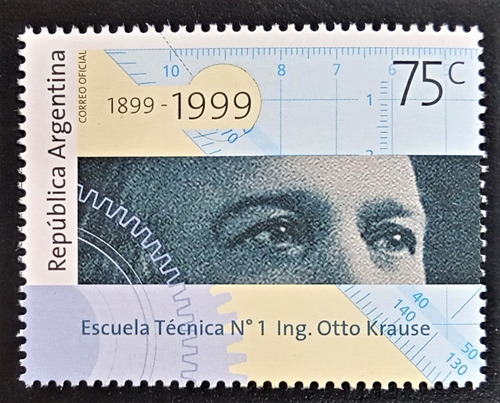 Argentina Sello Gj 2967 Esc Tec Otto Krause 1999 Mint L17869