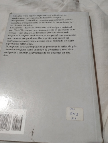 Didáctica De Las Ciencias Naturales - Hilda Weissmann (Usado)