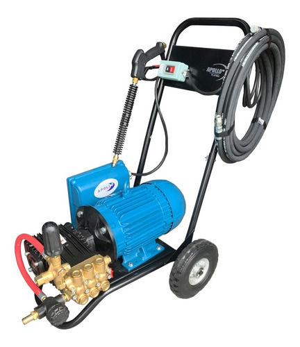 Hidrolavadora Industrial 5hp Platino Ci 2700psi 220v Carro Color Azul acero