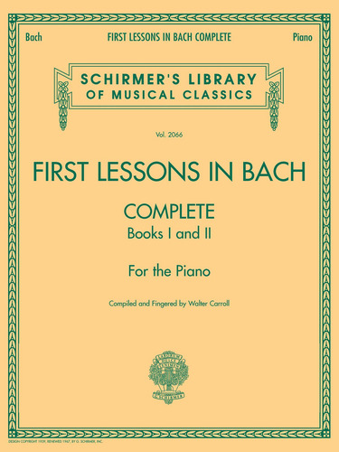 Primeiras Aulas De Bach, Completas: Schirmer Library Of Classic