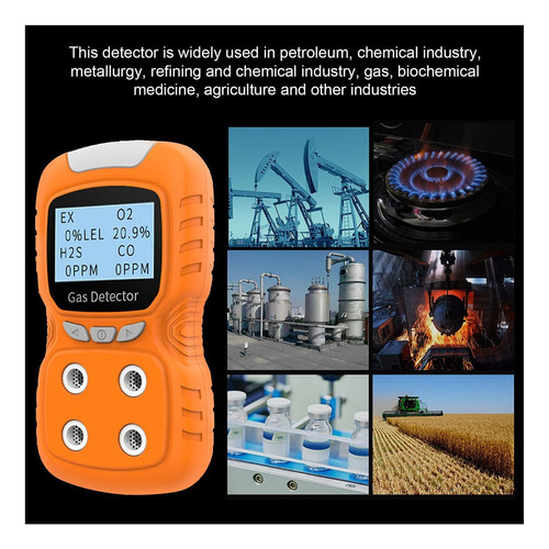 Monitor De 4 Gases Analizador De Medidor Detector De Gas Co2