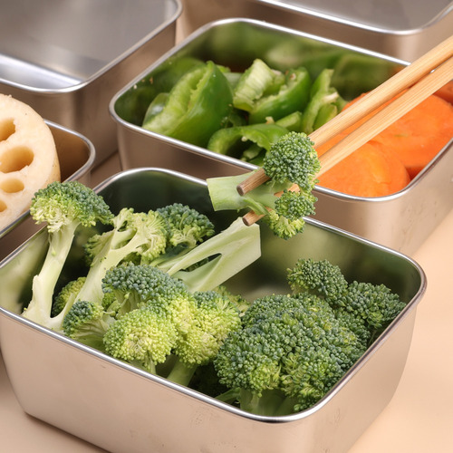Recipiente De Alimentos De Aço Inoxidável Caixa De Armazenam