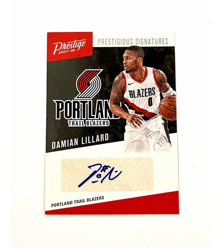 Damian Lillard Autógrafo Panini Nba Blazers De Portland