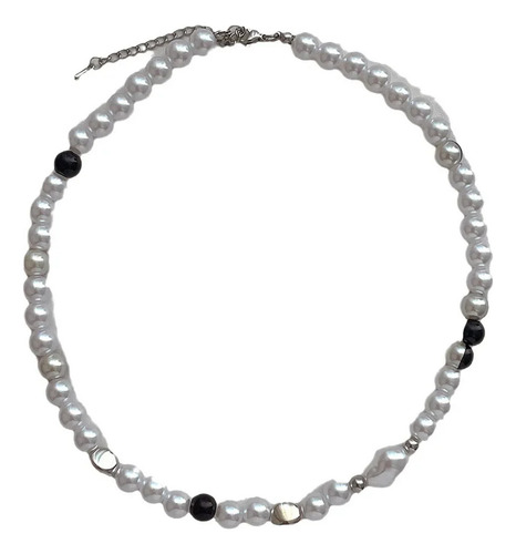 Yx17 Collar Barroco Empalme Perlas Con Cadena Clavícula