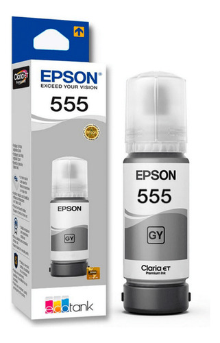 Botella De Tinta Epson T555 Photo Gray Original