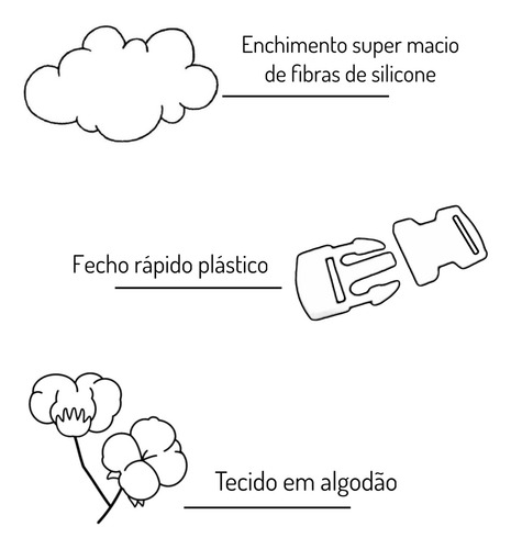 Almofada Em Formato H Para Viagem De Carro Com Encosto