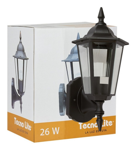 Farol Negro Para Pared Ftl-7055/n Tecnolite 