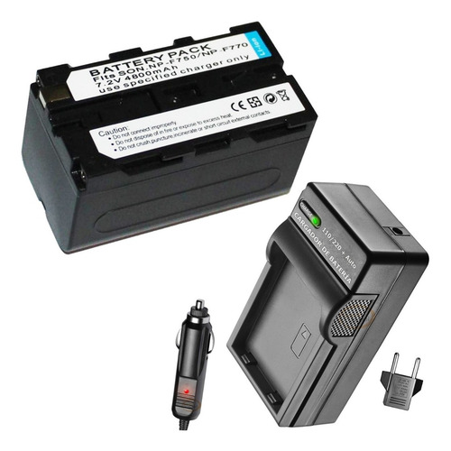 Imagen 1 de 7 de Batería Y Cargador Np-f750 F770 Fde Cámara Filmadora Sony