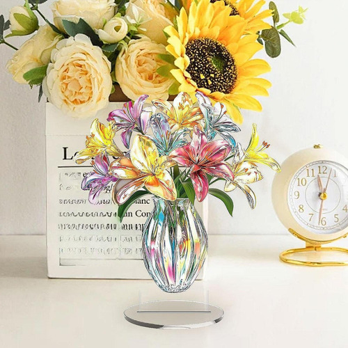 Mesa De Placa De Flores Múltiples En 2d De Mesa 17.4cmx20cm