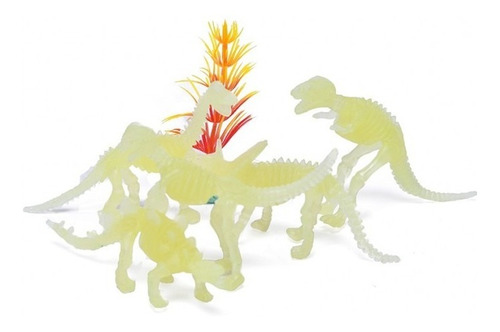 Imagen 1 de 3 de Pack Dinosaurios Neon Brillan Oscuridad En Blister
