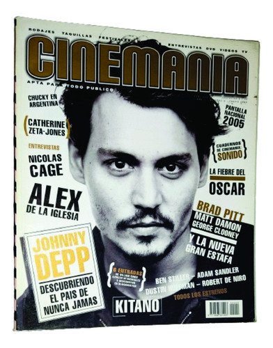 Revista Cinemania Nro 9 Johnny Depp Pitt Nicolas Cage 