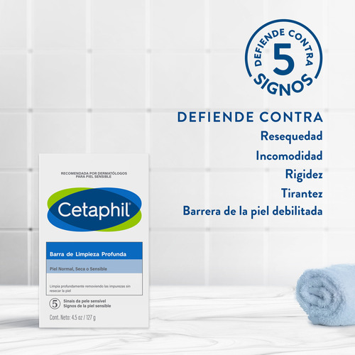 Cetaphil Limpieza Profunda Jabón Barra Cuerpo Y Rostro 127g