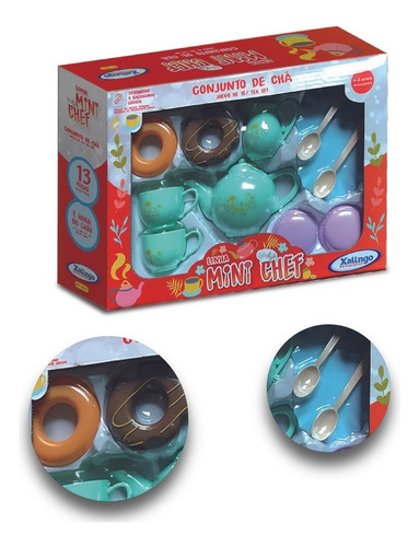 Brinquedo Mini Chef Conjunto De Cha 13 Peças Xalingo