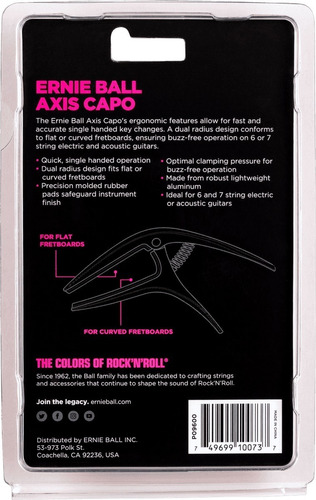 Imagem 2 de 6 de Capotraste Braçadeira Violão Guitarra Axis Capo Ernie Ball