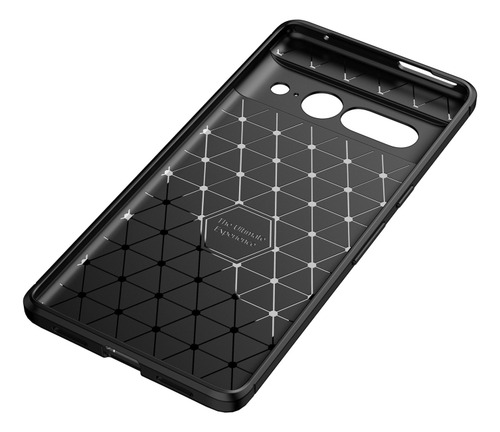 Capa De Telefone Tpu Preta Para Google Pixel 7 Pro