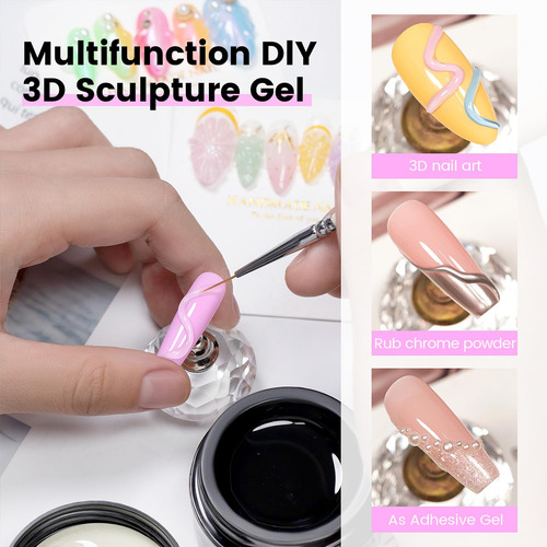 Sculpting Gel Polish Rarjsm 3d Clear 8ml For Nail Art Design