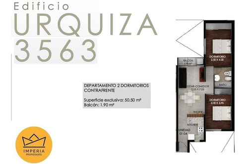 Excelente Dpto. 2 Dorm. Contrafrente C/ Balcón A Estrenar