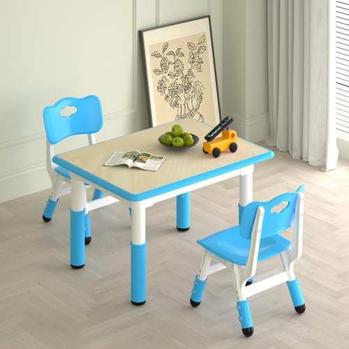 Juego De Mesa De Estudio Para Niños Con 2 Sillas Ajustables