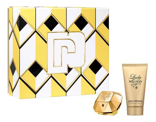 Set Perfume Paco Rabanne Lady Million 50ml + Body Lotion