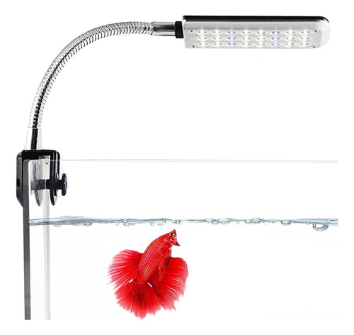 Luz Led Para Acuario Para Pecera  24 Led  Blanco Y Azul Ajus