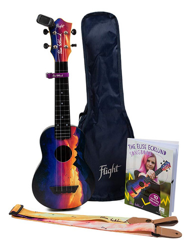 Flight Elise Ecklund Sunset Travel Paquete De Ukelele De 4 C