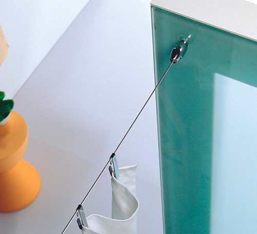 Imagen 3 de 9 de Tensor Para Cortina De Baño Veiga - Modelo Oslo Cromado