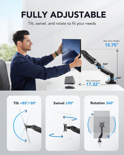 Soporte Para Monitor Individual, Brazo De Monitor De Resorte