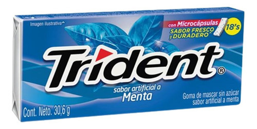 Chicles Trident Display X 12uds Presentación Trident Menta