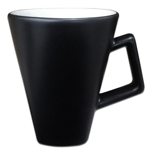 Taza Jarro Mugg Cerámica Oxford Colores 350c Pettish Online Color Negro Interior Blanco