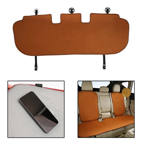 Fundas De Asiento De Coche Cómodas 1 Cojín Trasero Marrón