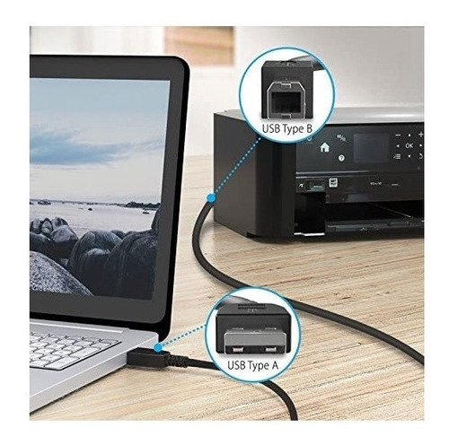 Imagen 4 de 4 de Cable De Impresora Kolke Usb A/b Audio T/impresora 1.5 Mts