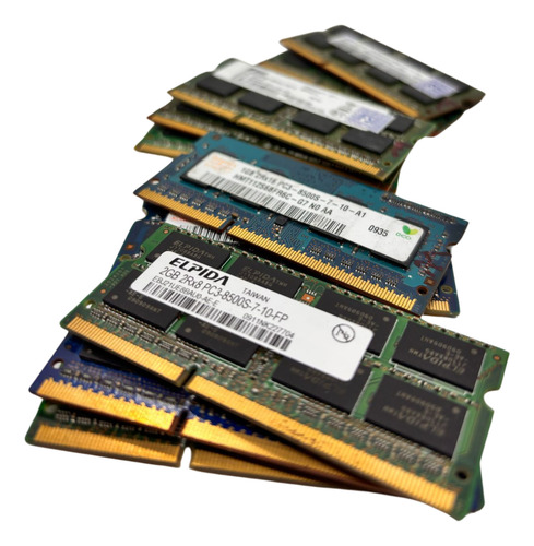 Pack Com 10 Memorias Ram 2gb Pc3 8500s - Marcas Variadas (Usado)