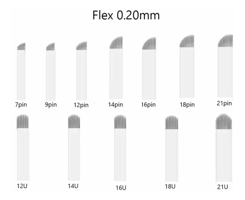 50 Navajas Microblading Flex 0.20mm