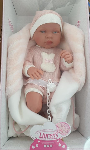 Muñeca Tina 45 Cm Con Saquito Bebe Reborns Llorens Española