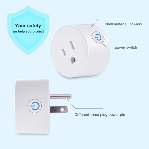 Imagen 5 de 10 de Enchufe Inteligente Zigbee Alexa Google Home Compatible 2pzs