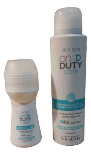 Avon Set X 2 On Duty Desodorante Roll-on/desodorante Aerosol