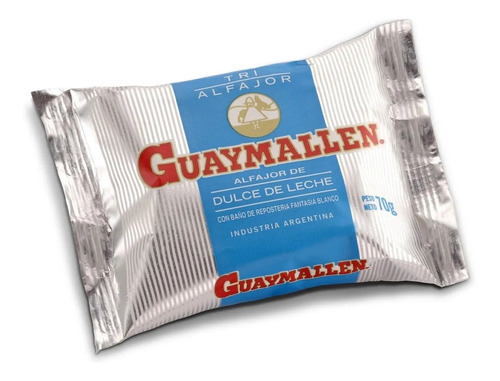 Alfajor Guaymallen Triple Blanco Dulce De Leche 70g Pack X24