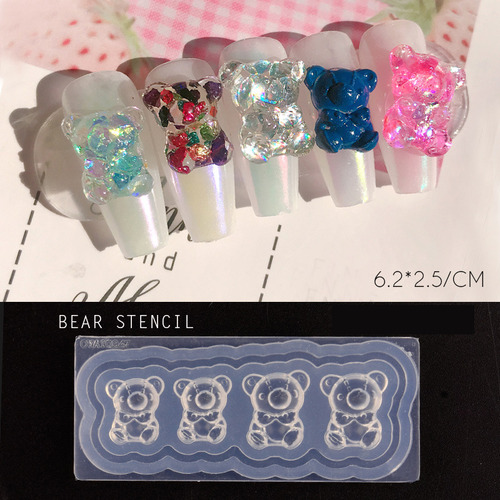 1 Uds. Accesorios De Silicona 3d For Uñas, Molde For Tallar