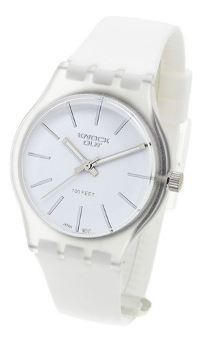 Reloj Knock Out Mujer 8441-3 Caucho Wr Metal Colores