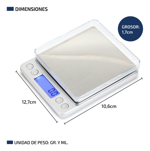 Imagen 3 de 8 de Balanza De Alta Precision Digital Cocina 0.1 Gr A 3000 Grs